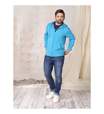 Sweat publicitaire full zip à capuche Ruby bio GOTS et recyclé GRS homme