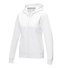 Sweat publicitaire full zip à capuche Ruby bio GOTS et recyclé GRS femme