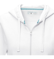 Sweat publicitaire full zip à capuche Ruby bio GOTS et recyclé GRS femme