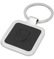 Porte-clés publicitaire carré Piero en PU pour gravure laser