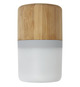 Haut-parleur publicitaire Bluetooth® Aurea en bambou avec lumière