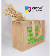 Sac de shopping publicitaire en toile de jute