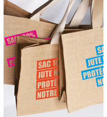 Sac de shopping publicitaire en toile de jute