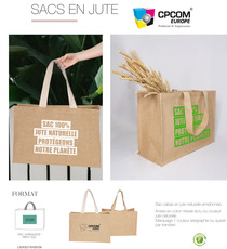 Sac de shopping publicitaire en toile de jute