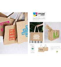 Sac de shopping publicitaire en toile de jute