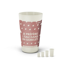 Gobelet publicitaire biocomposite 60 cl sans Bisphenol A fabriqué France