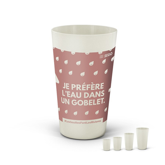 Gobelet publicitaire biocomposite 60 cl sans Bisphenol A fabriqué France