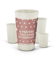 Gobelet publicitaire biocomposite 60 cl sans Bisphenol A fabriqué France