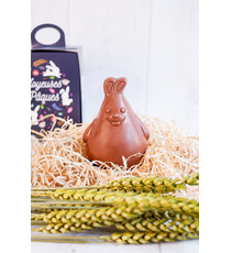 Lapin de Pâques publicitaire en chocolat fabriqué en France 75g