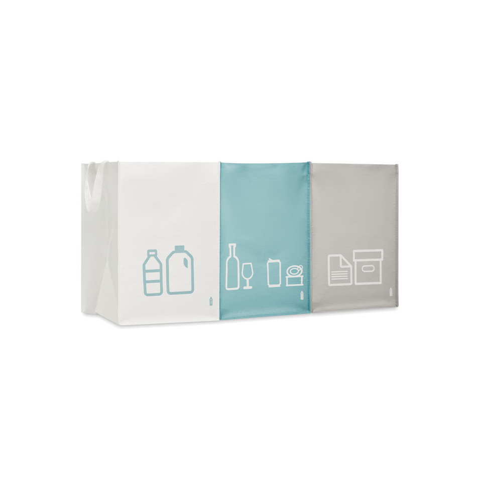 Set de 3 Sacs en RPET publicitaire pour le tri sélectif