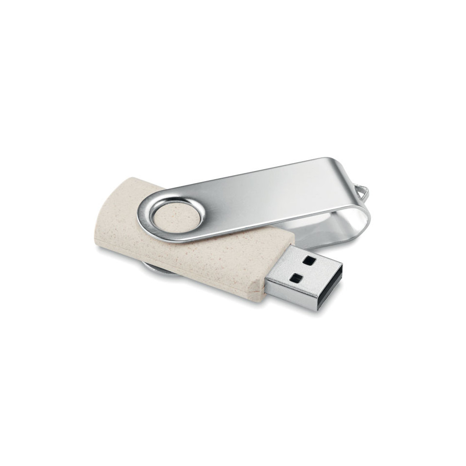 Clé USB en paille de blé et PP Ecologique publicitaire