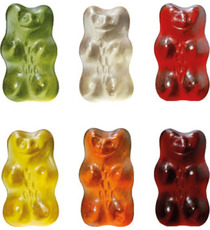 Bonbons publicitaires mini ours d'or avec jus de fruit HARIBO