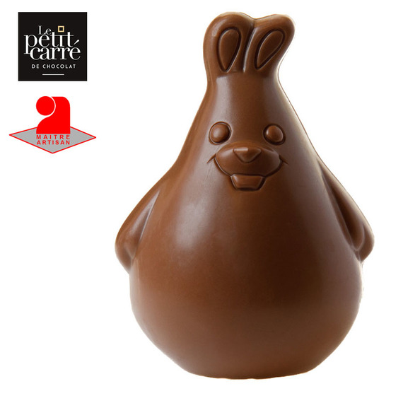 Lapin de Pâques publicitaire en chocolat fabriqué en France 75g