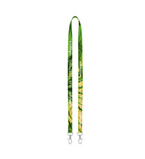 Lanyard tour de cou recyclé RPET publicitaire express fabriqué en Europe double mousquetons