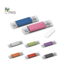 Clé USB personnalisée aluminium double prise multi-USB 2 en 1