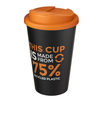 Gobelet Americano® Eco recyclé publicitaire de 350ml avec couvercle anti-déversement