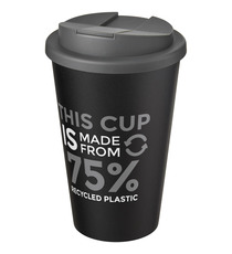 Gobelet Americano® Eco recyclé publicitaire de 350ml avec couvercle anti-déversement
