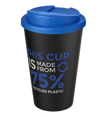 Gobelet Americano® Eco recyclé publicitaire de 350ml avec couvercle anti-déversement