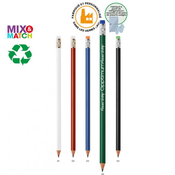 Crayon de papier BIC publicitaire avec gomme Ecolutions Evolution Classic