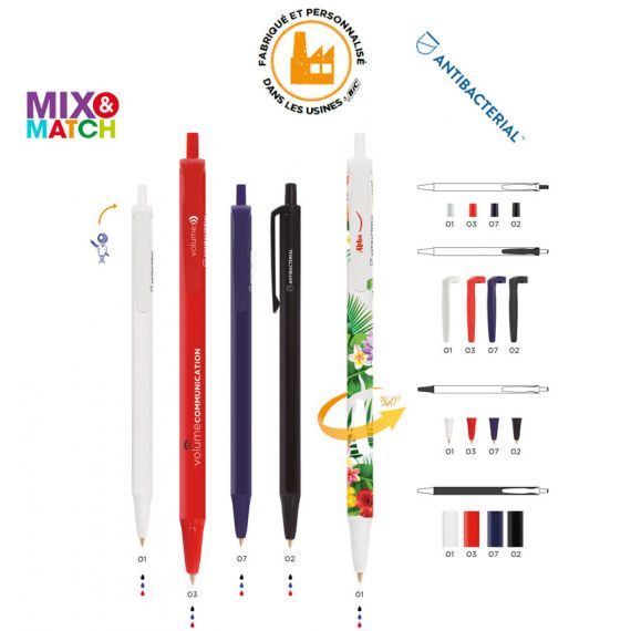 Stylo bille anti microbes personnalisé BIC® Clic Stic® BGUARD™