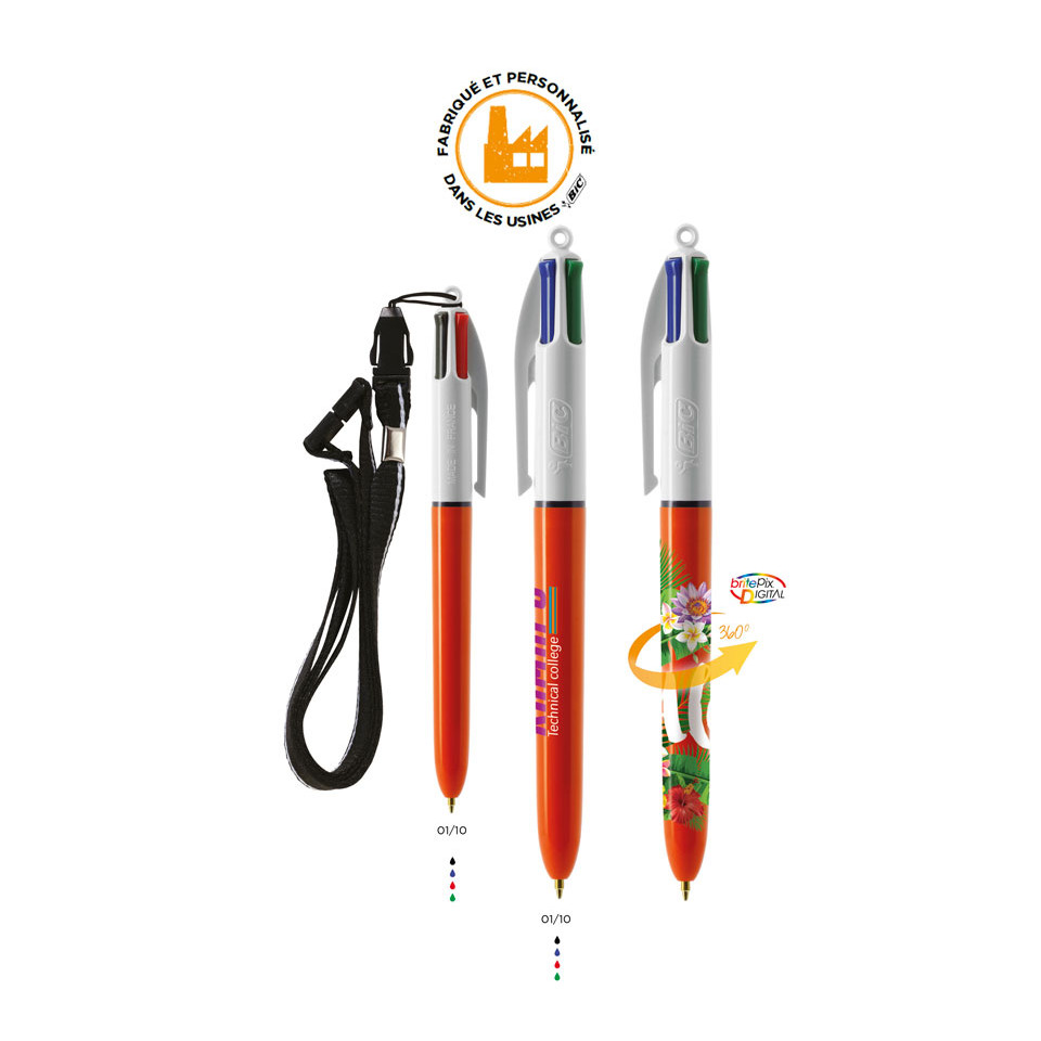 Stylo BIC® Fine 4 couleurs personnalisé