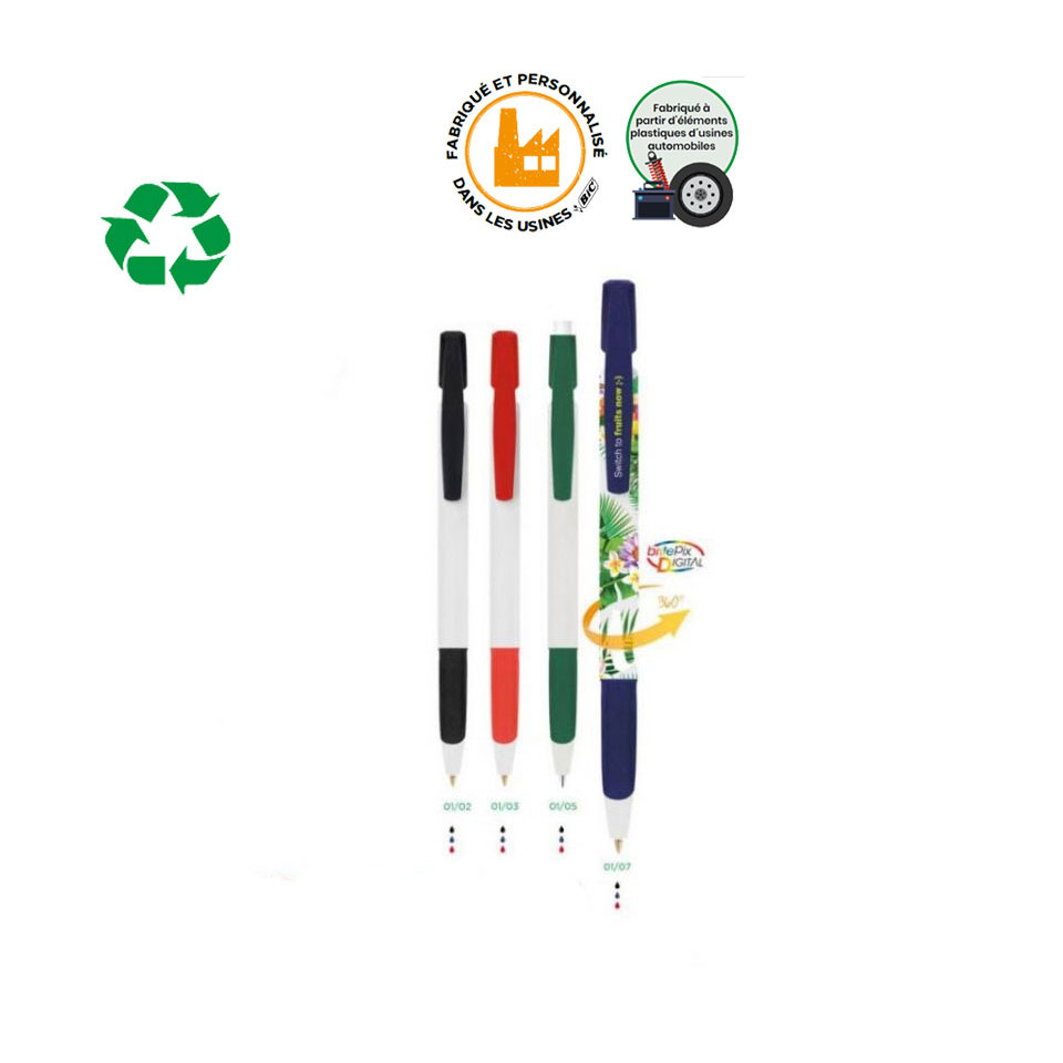 Stylo publicitaire personnalisé Recyclé Media Clic Grip BIC