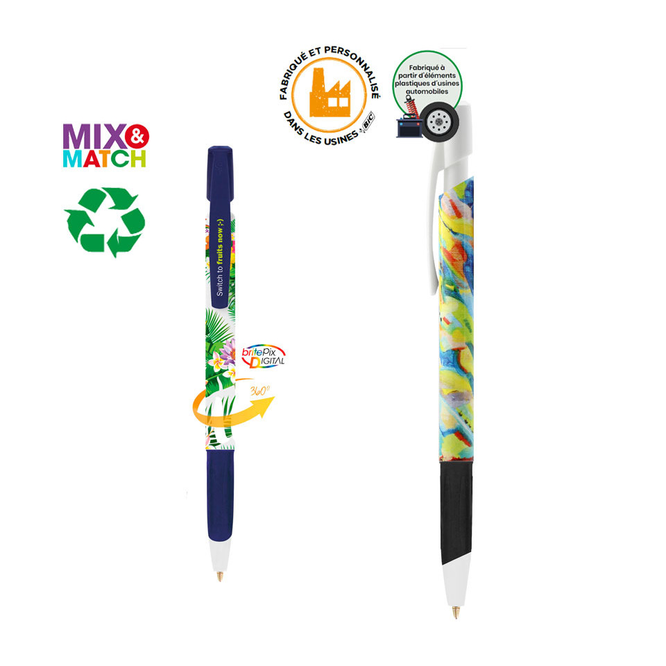 Stylo publicitaire personnalisé Recyclé Media Clic Grip Digital BIC