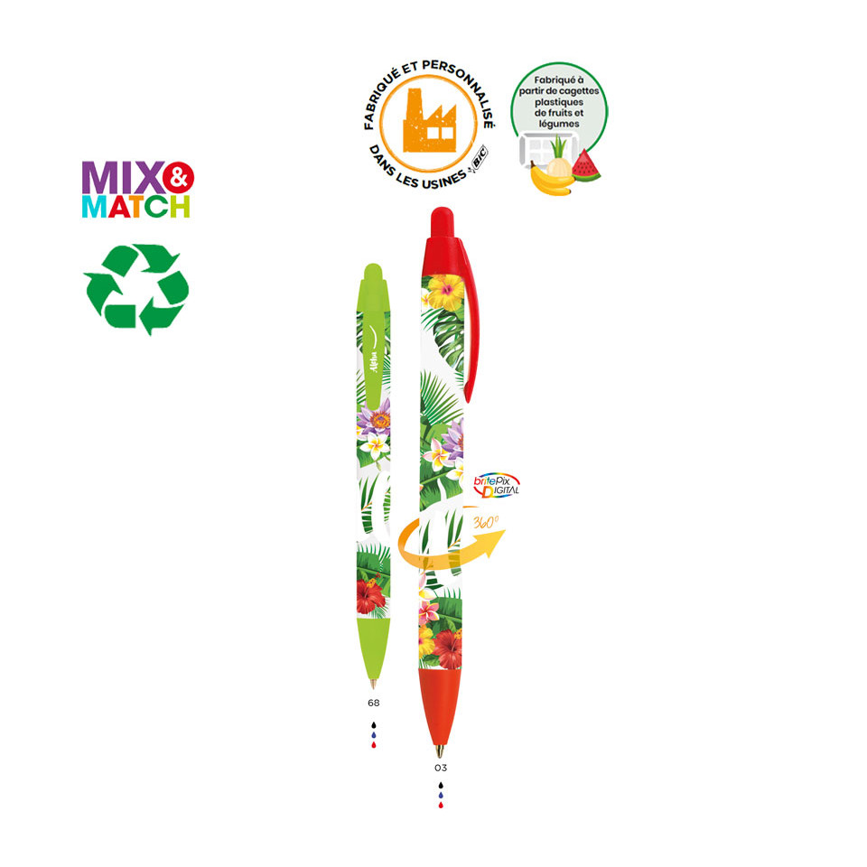 Stylo publicitaire personnalisé Recyclé Wide Body Digital BIC