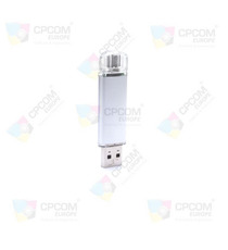 Clé USB personnalisée aluminium double prise Mick Duo