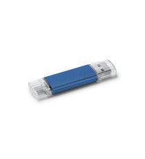 Clé USB personnalisée aluminium double prise multi-USB 2 en 1