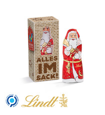 Père noël en chocolat Lindt 10 gr personnalisé