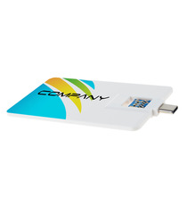 Carte de crédit USB publicitaire 3.0 & type-C Made in Europe