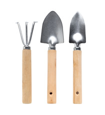 Set de 3 outils de jardin en bois publicitaire
