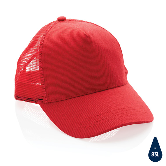 Casquette publicitaire de routier 5 panneaux coton recyclé Impact AWARE™