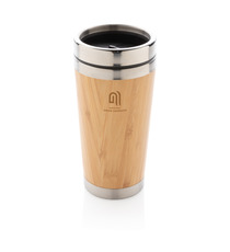 Mug double paroi en bambou publicitaire