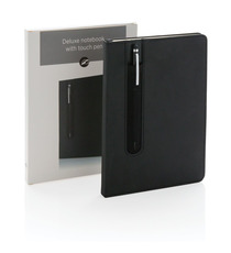 Carnet publicitaire de notes A5 avec stylo tactile Deluxe