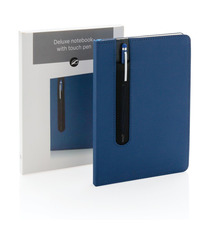 Carnet publicitaire de notes A5 avec stylo tactile Deluxe