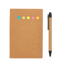 Carnet publicitaire A6 de notes autocollantes avec stylo