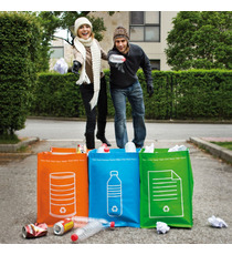 Poubelles à déchets recyclable publicitaire