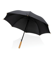 Parapluie publicitaire 23" en rPET et bambou ouverture auto Impact AWARE™