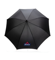 Parapluie publicitaire 23" en rPET et bambou ouverture auto Impact AWARE™