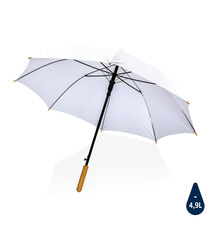 Parapluie publicitaire 23" en rPET et bambou ouverture auto Impact AWARE™