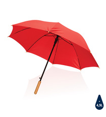 Parapluie publicitaire 23" en rPET et bambou ouverture auto Impact AWARE™