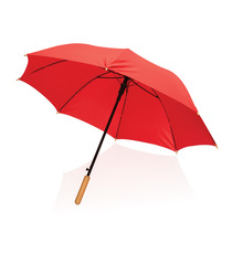 Parapluie publicitaire 23" en rPET et bambou ouverture auto Impact AWARE™