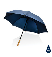 Parapluie publicitaire 23" en rPET et bambou ouverture auto Impact AWARE™