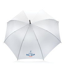 Parapluie publicitaire 27" en rPET et bambou ouverture auto Impact AWARE™