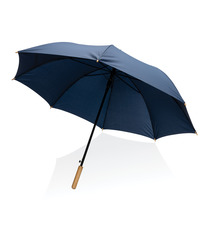 Parapluie publicitaire 27" en rPET et bambou ouverture auto Impact AWARE™