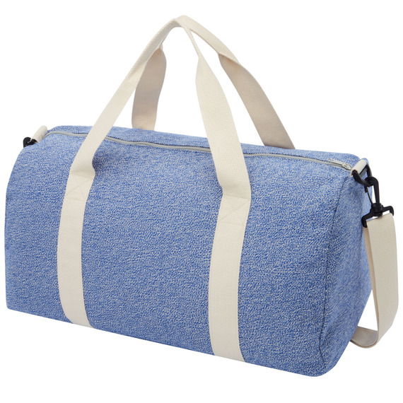 Sac publicitaire de voyage Pheebs en polyester et coton recyclé de 210 g/m²