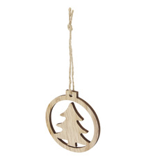 Décoration publicitaire d'arbre Natall en bois