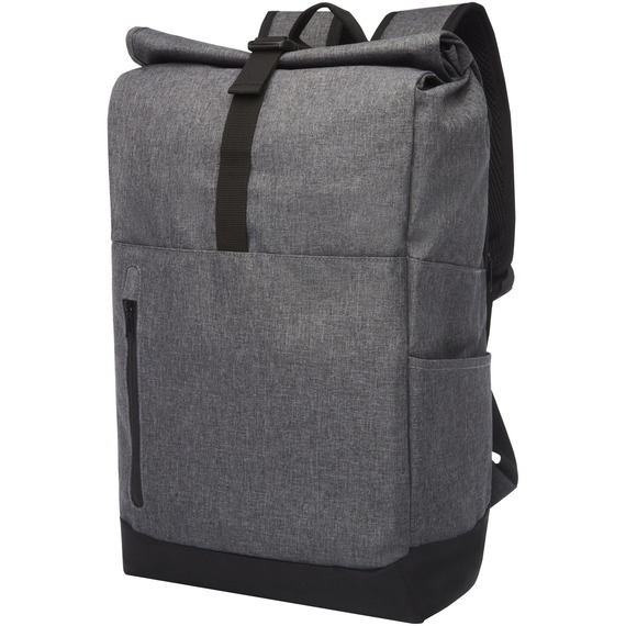 Sac publicitaire à dos Hoss avec rabat enroulable pour ordinateur portable de 15,6"